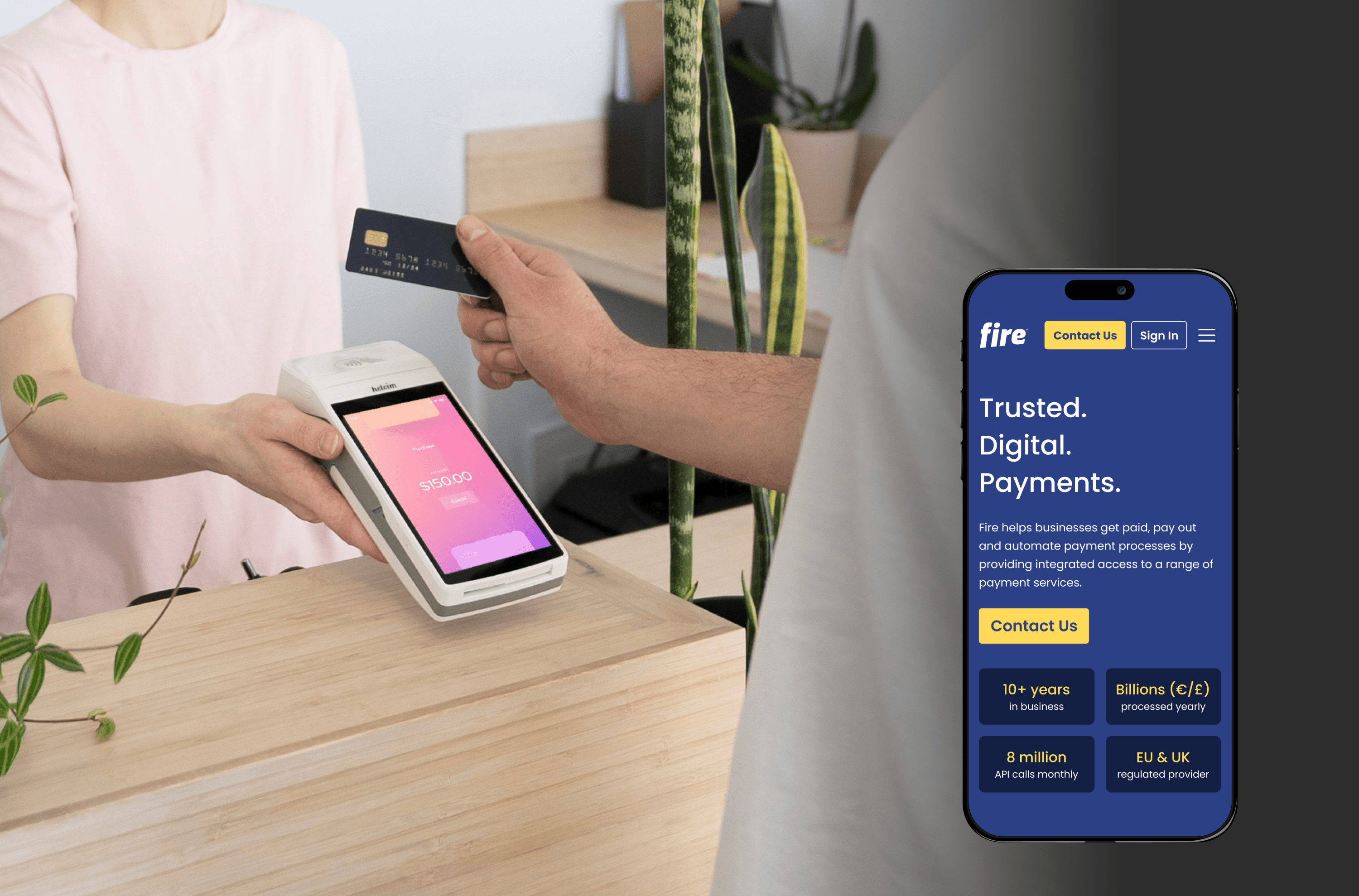 Fire payment terminal
